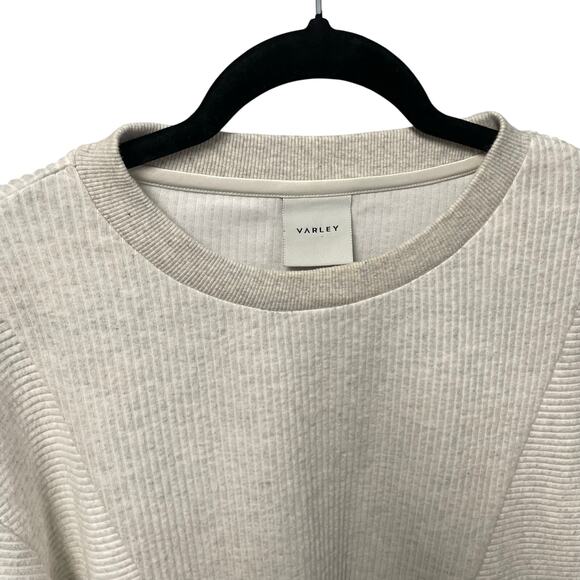 Varley Arleta Pullover Sweatshirt in Ivory Cloud Drawcord Hem Womens Medium - Picture 4 of 8